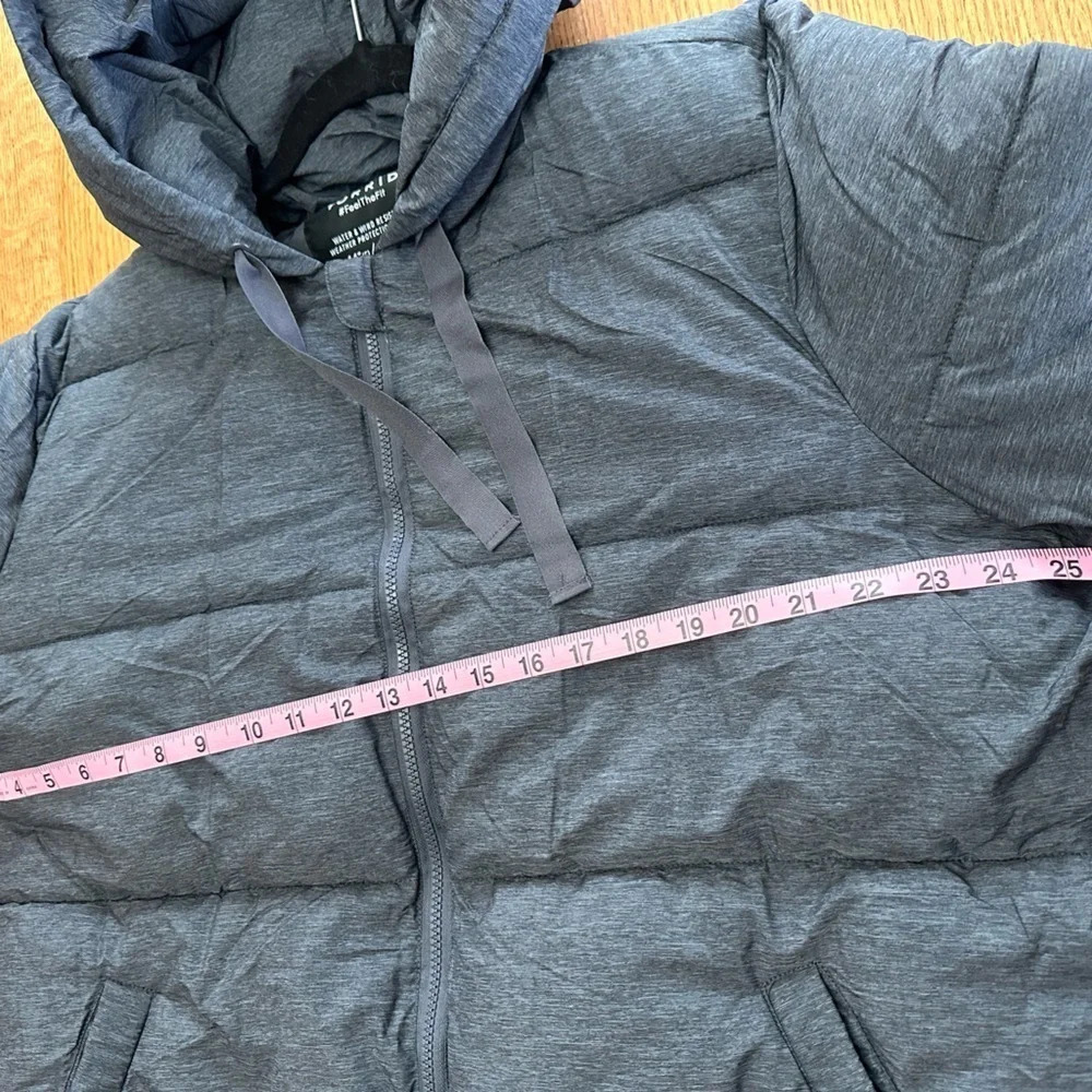 TORRID Longline Hooded Puffer NWT in space dye gray 14/16W - Picture 14 of 15